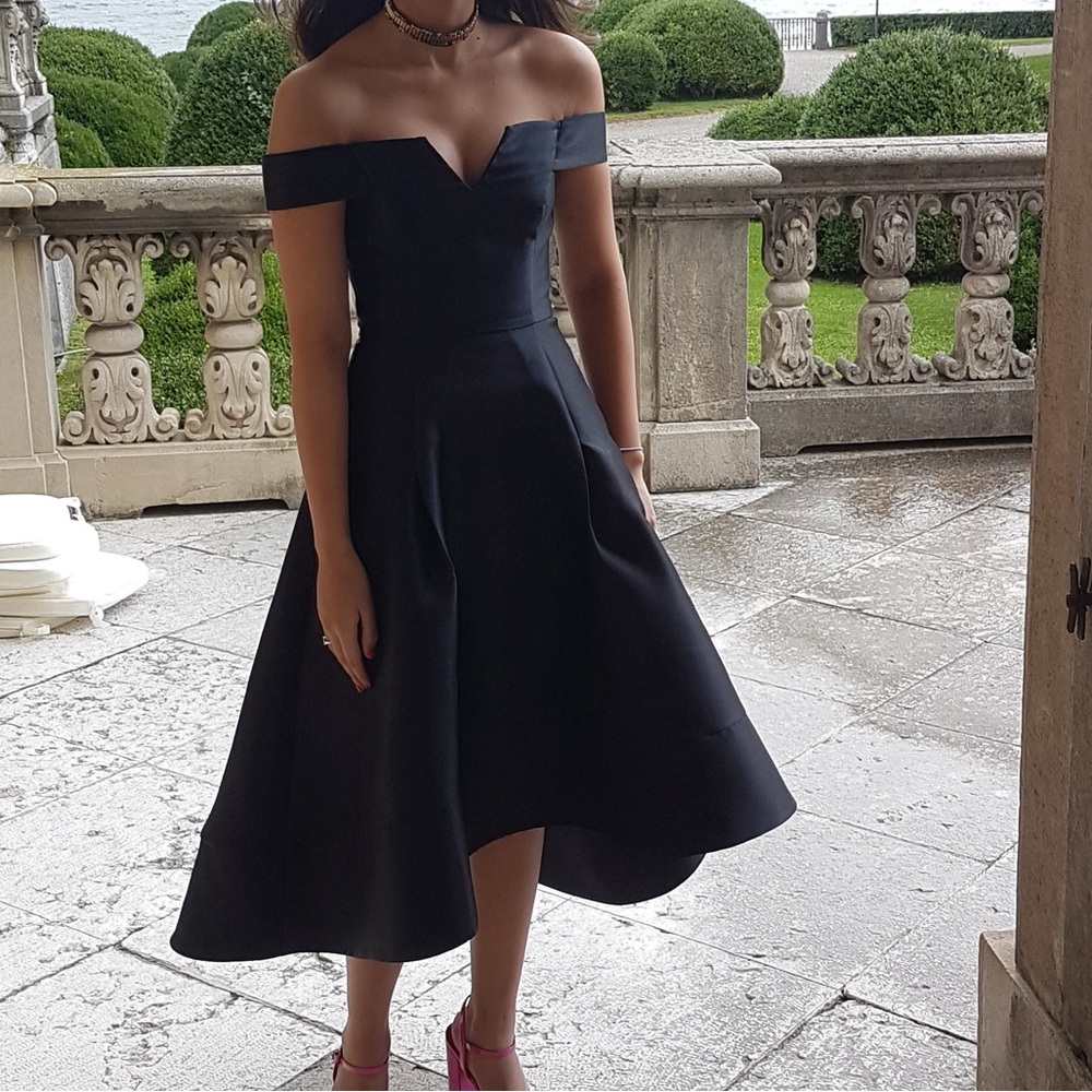 Ever New Black Off the Shoulder Dress